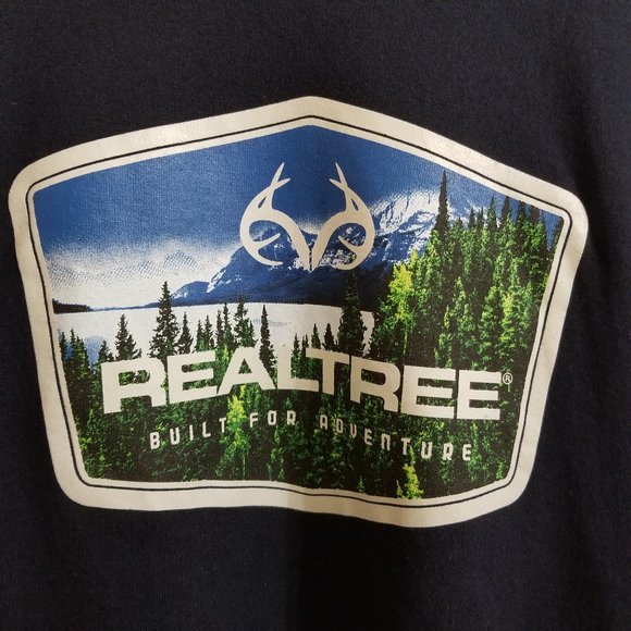 Realtree shirt 4X NWT Built For Adventure trees river mountains logo graphic - Picture 3 of 6